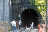 中央本線の旧大日影トンネル
甲州市が再生して今や観光資源