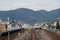 キハ125形の後部からの車窓風景