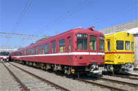 京急の名車１０００形も
保存展示電車の中の電車だ